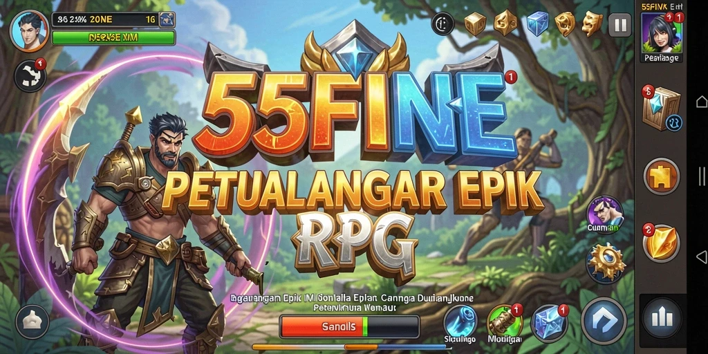 Tampilan gameplay 55FIVE yang menegangkan dan mendebarkan saat bertarung.