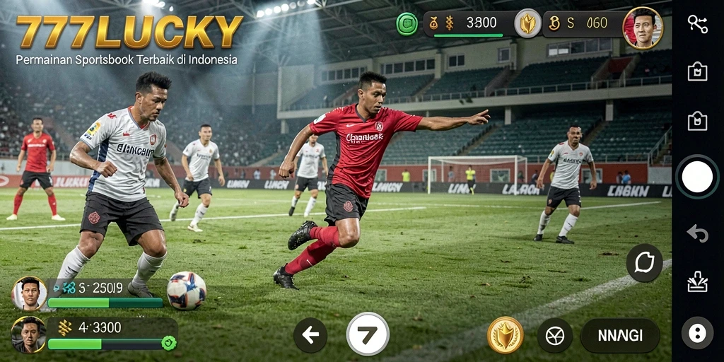 Screenshot utama <strong>777LUCKY</strong> menampilkan gameplay Sportsbook yang menarik.