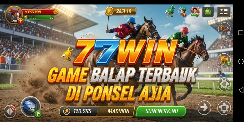 Screenshot gameplay 777WIN menampilkan aksi balapan yang mendebarkan.