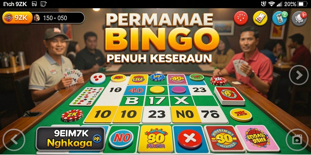 Tampilan menarik dari gameplay Bingo di 9ZK.