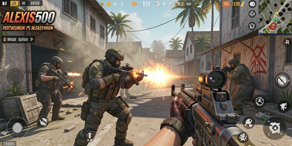 Gameplay menegangkan dalam ALEXIS500 dengan aksi cepat dan strategis.