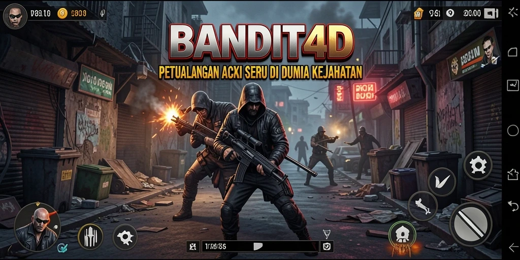 Tampilan gameplay BANDIT4D yang penuh aksi dan ketegangan.