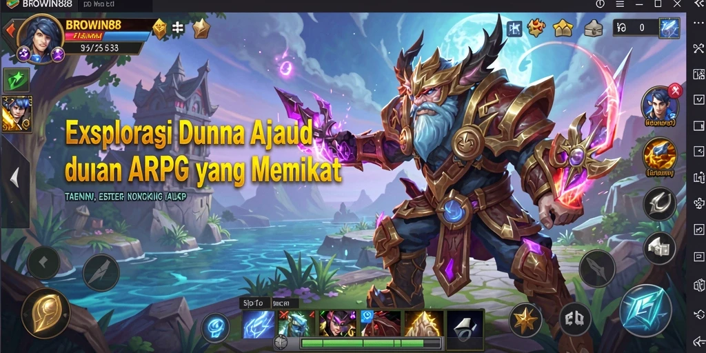 Gameplay BROWIN88 dengan aksi pertempuran yang mendebarkan di dunia magis.