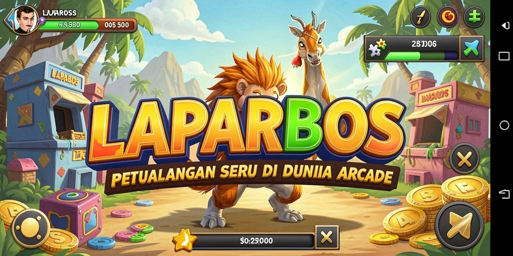 Gameplay seru dalam LAPARBOS dengan aksi penuh warna.