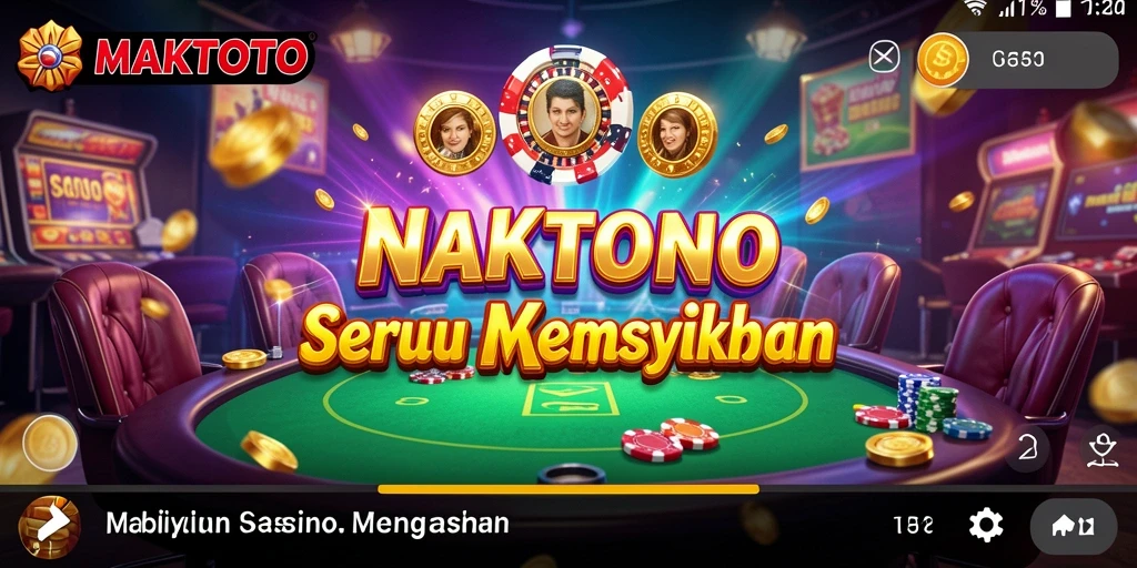 Tampilan seru dari gameplay kasino di MAKTOTO.