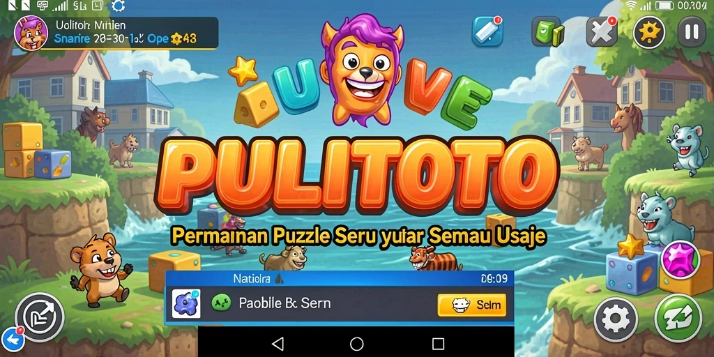 Screenshot gameplay menunjukkan berbagai tantangan puzzle menarik.