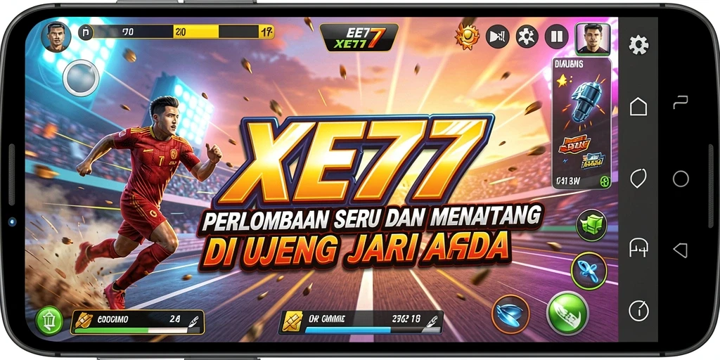 Gameplay Racing XE77 yang mendebarkan dan penuh aksi.